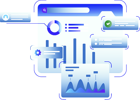 Ilustração de dashboard de investimentos